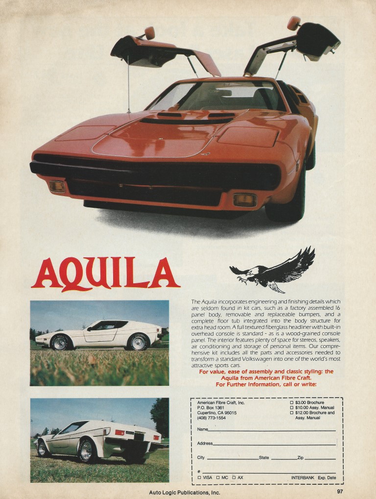 American Fibre Craft Aquila Replica Advertisement